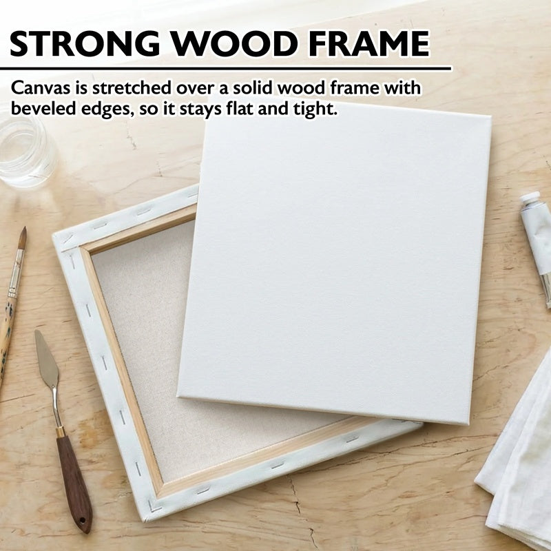 BAZIC Stretched Canvas 8" x 8" - White