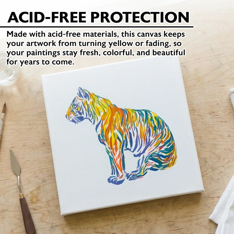 BAZIC Stretched Canvas 8" x 8" - White