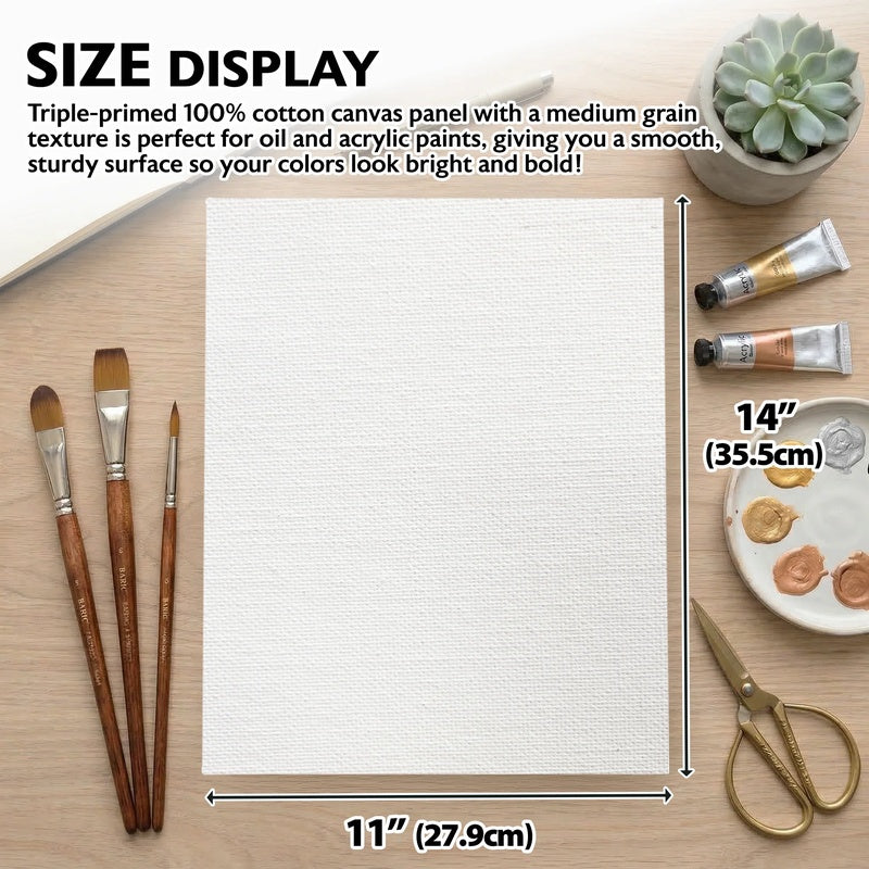 BAZIC Canvas Panel 11" x 14" - White