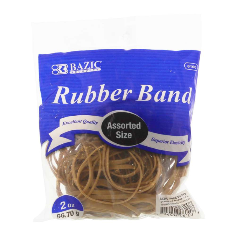 BAZIC 2 Oz./ 56.70 g Assorted Sizes Rubber Bands