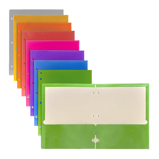 BAZIC Metallic Colour 2-Pockets Portfolios