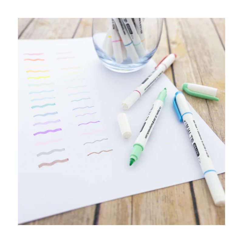BAZIC Dual Tip Creative Markers (15/Pack)