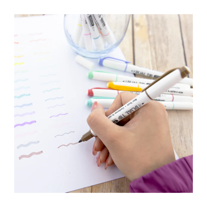 BAZIC Dual Tip Creative Markers (15/Pack)