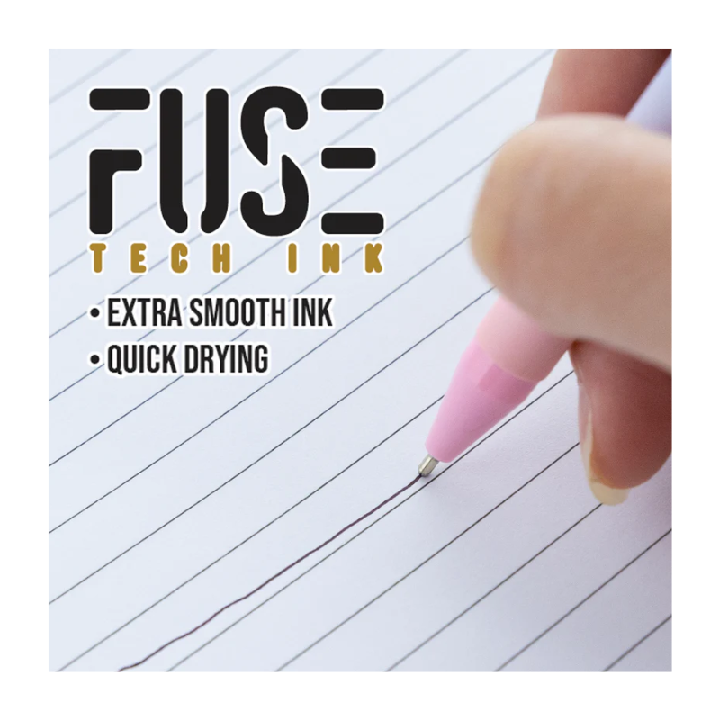 BAZIC Elara Fuse Tech Ink Retractable Pen (3/Pack)