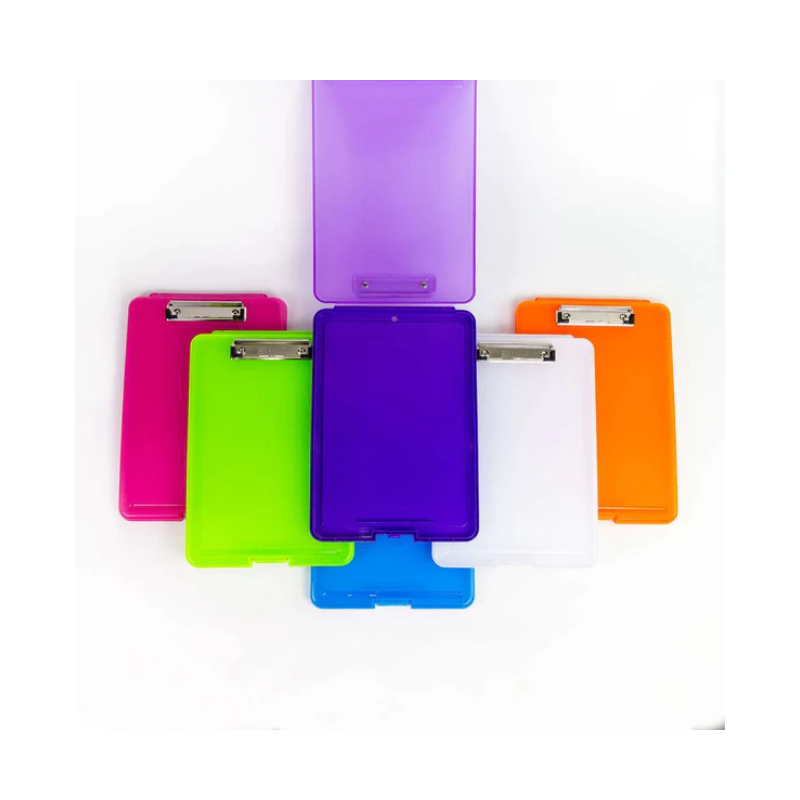 BAZIC Translucent Clipboard with Storage Case