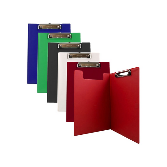 BAZIC A4 PVC Folder & Clipboard with Low Profile Clip