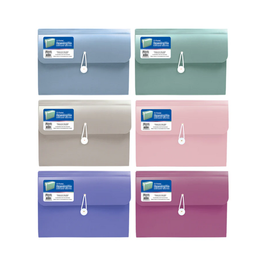 BAZIC Morandi 12-Pocket Letter Size Poly Expanding File