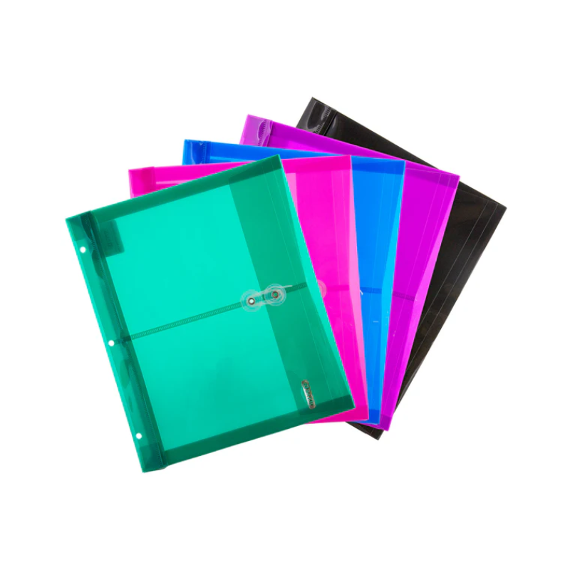 BAZIC Poly Project Envelopes / Document Holders (5/Pack)