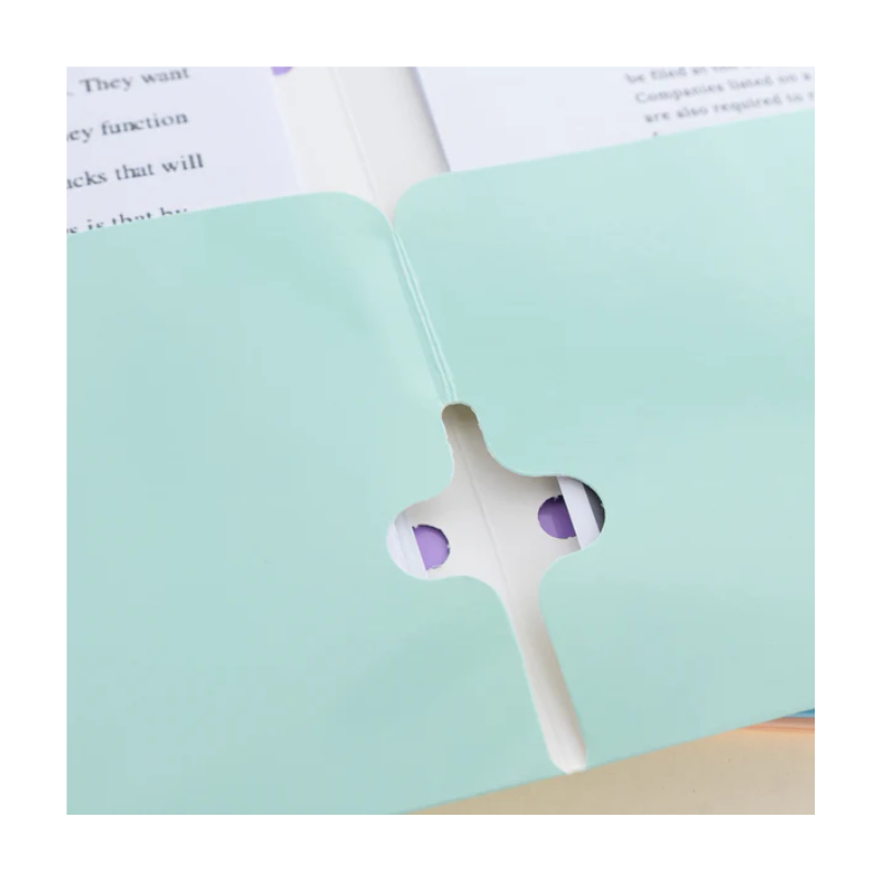 BAZIC 2-Pockets Laminated Pastel Portfolios