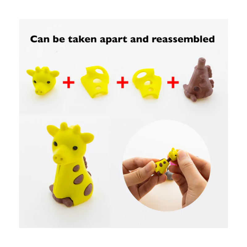 BAZIC Wildlife Adventures 3D Eraser Set