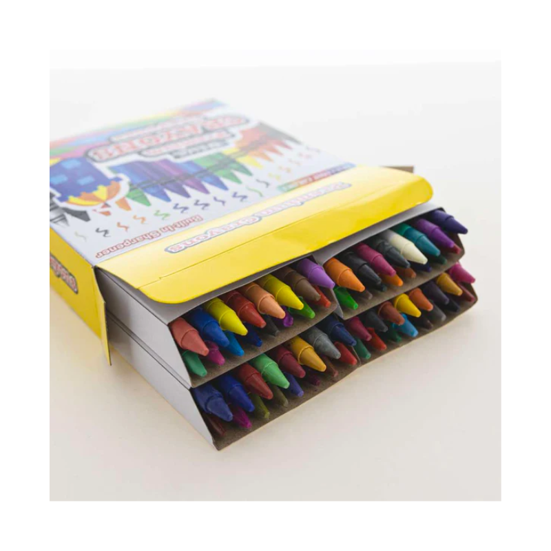 BAZIC Premium Crayons with Sharpener (64/Pack)