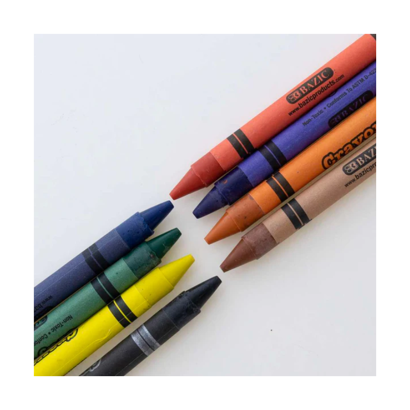 BAZIC Premium Crayons (8/Pack)