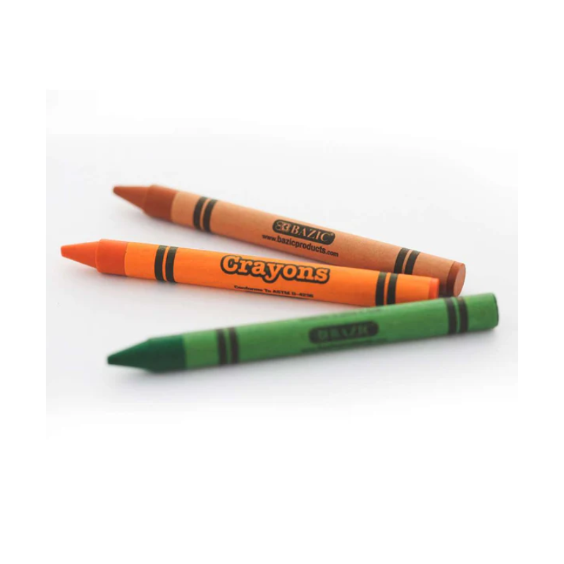 BAZIC Premium Crayons (8/Pack)