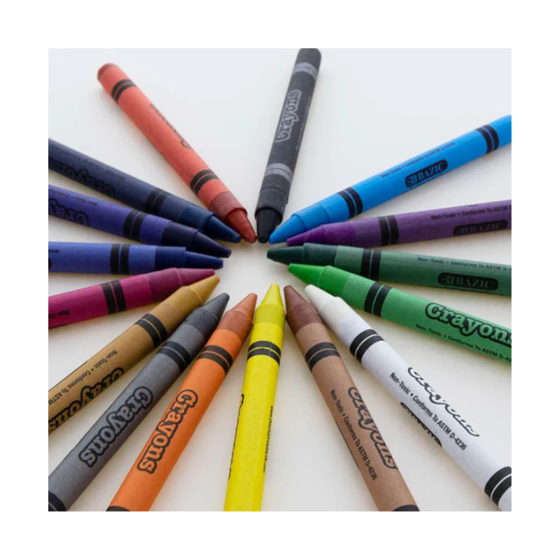 BAZIC Premium Crayons (16/Pack)