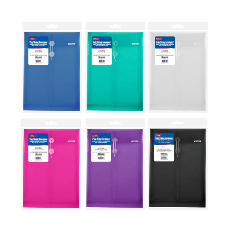 BAZIC Top / Side Loading Letter Size String Envelope (2/Pack) - The Up ...