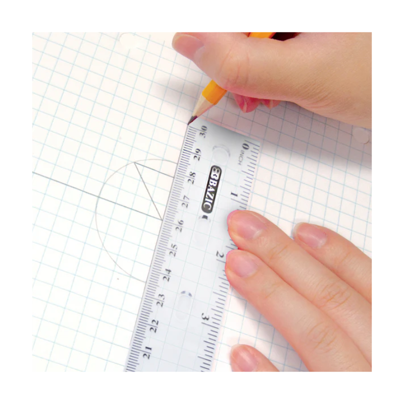 BAZIC 12" / 30cm Clear Ruler