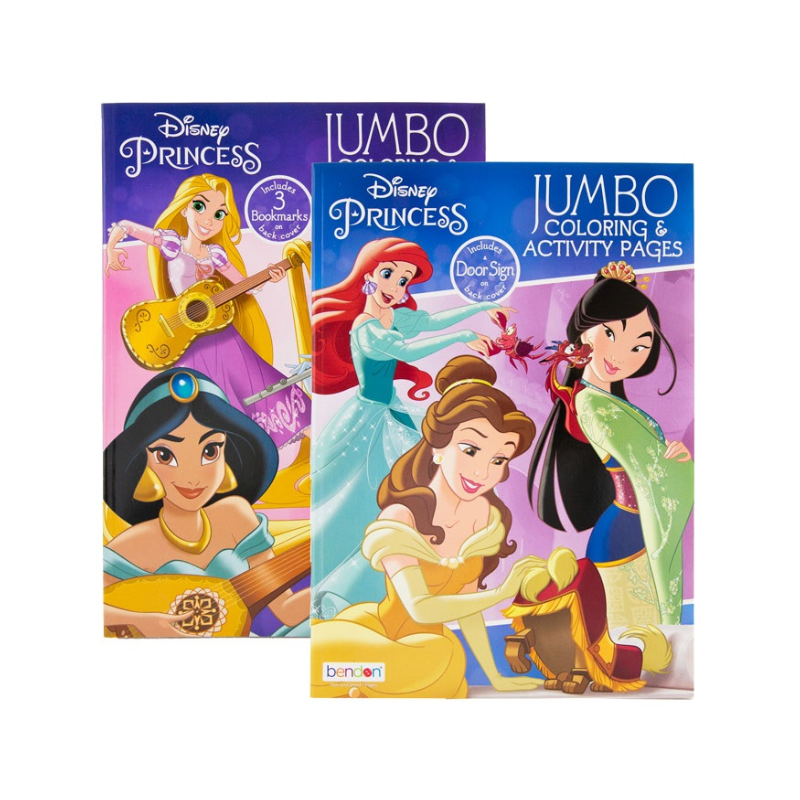 BAZIC Disney Princess Jumbo Colouring & Activity Book