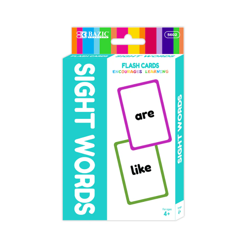 BAZIC Sight Words Flash Cards (36/Pack)