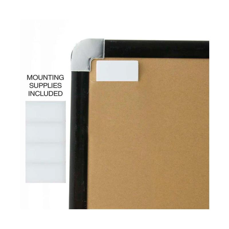 BAZIC Classique 17" x 23" Cork Framed Magnetic Dry Erase Board
