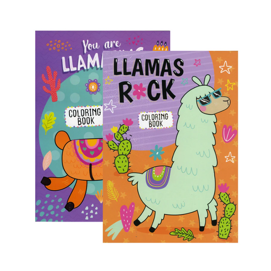 BAZIC Llamas Colouring Book