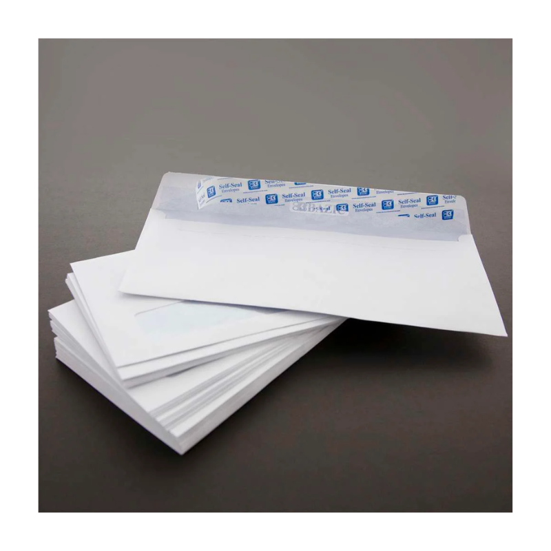 BAZIC #10 Self-Seal Security Window Envelopes (500/Pack)