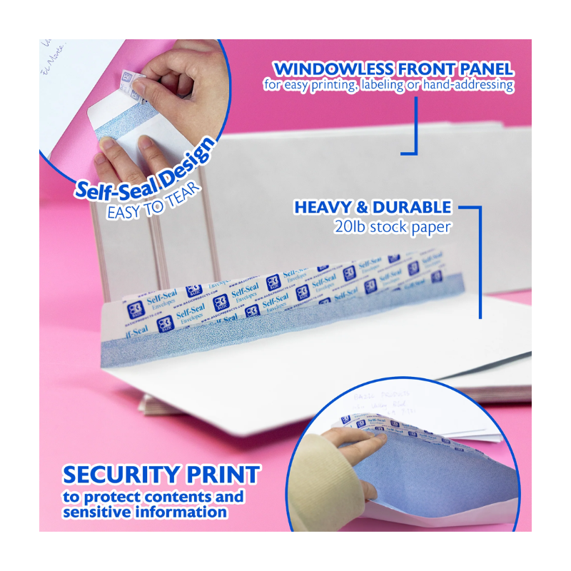 BAZIC #10 Self-Seal Security Envelope (500/Pack)