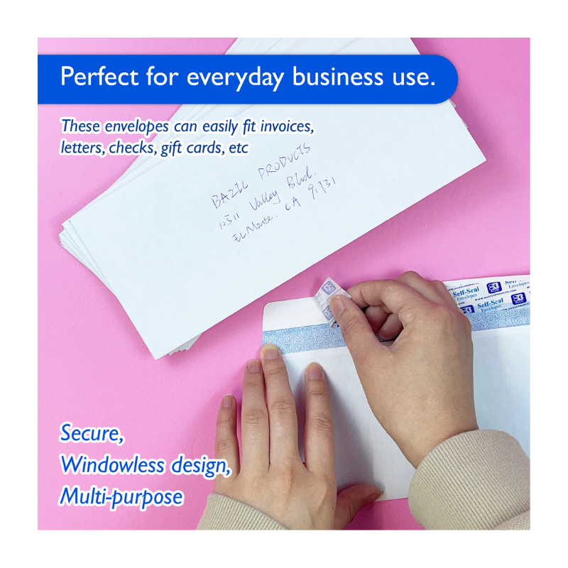 BAZIC #10 Self-Seal Security Envelope (500/Pack)