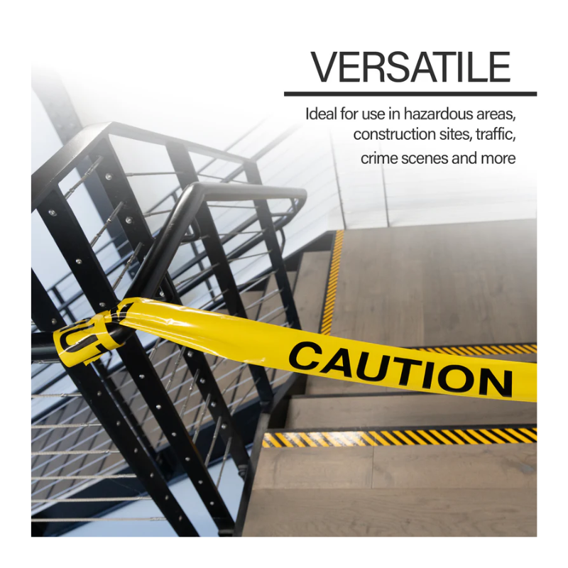 BAZIC 3" X 100ft Yellow CAUTION Barricade Tape