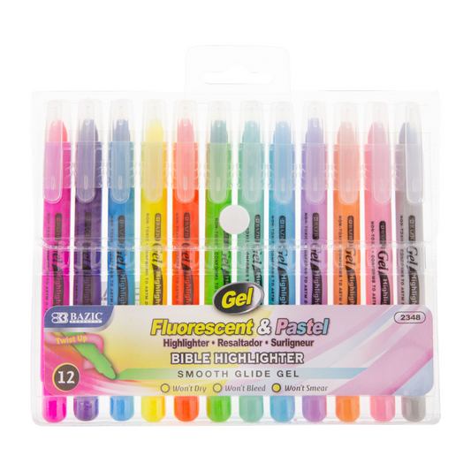 BAZIC Gel Bible Highlighter (12/Pack)