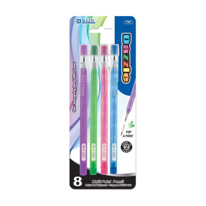 BAZIC Dazzle Multi-Point Pencil (8/Pack)