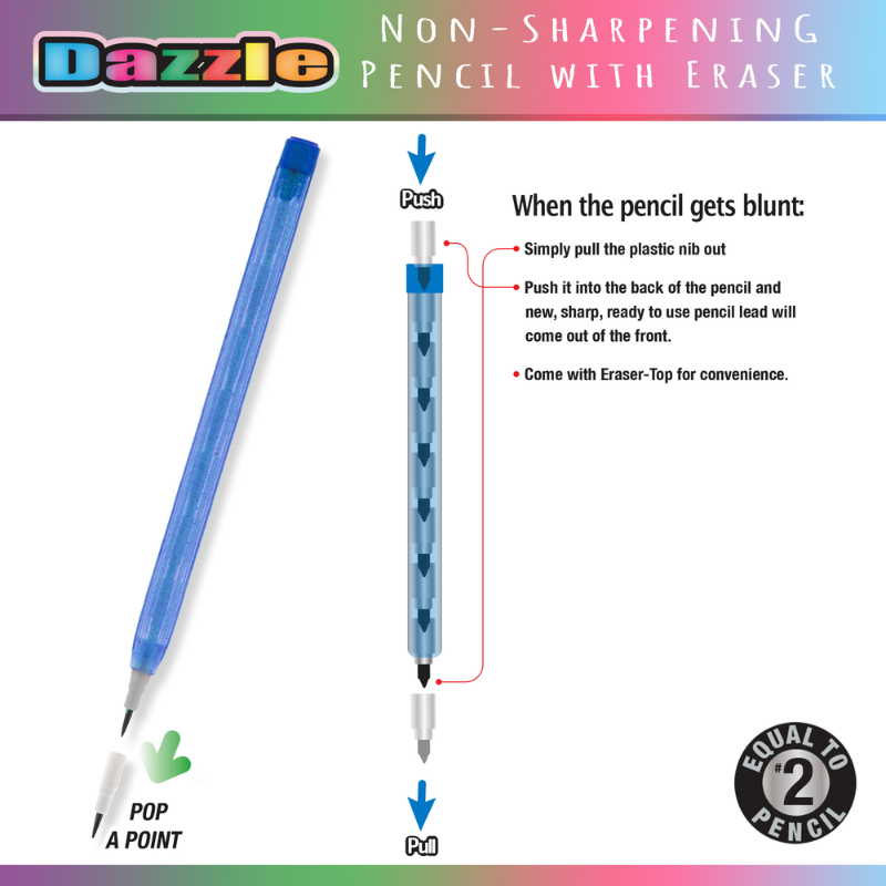 BAZIC Dazzle Multi-Point Pencil (8/Pack)