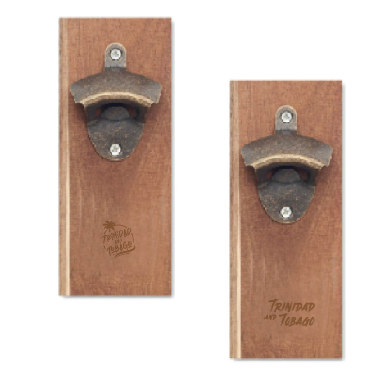 Caribbean Keepsakes Wooden Wall Bottle Opener