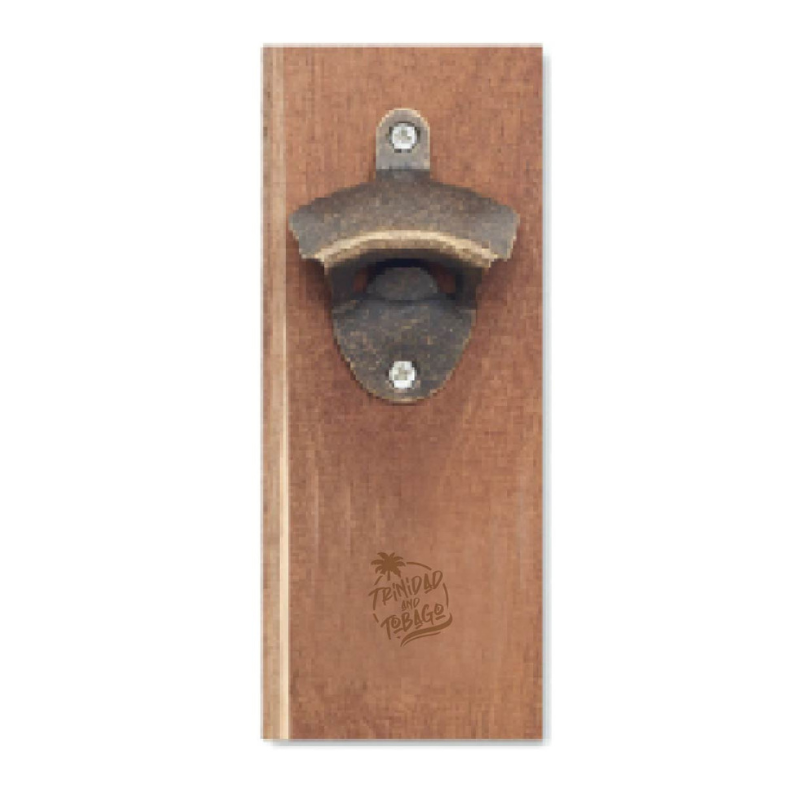 Caribbean Keepsakes Wooden Wall Bottle Opener