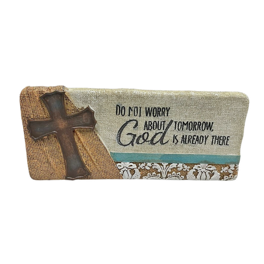 Carson Home Accents Do Not Worry Message Bar - 3"H x 7"W