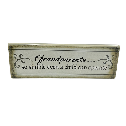 Carson Home Accents Grandparents Bar Stone - 3"H x 8.5"W