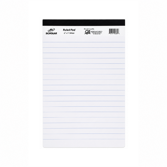 White Ruled Pad - 5" x 8"