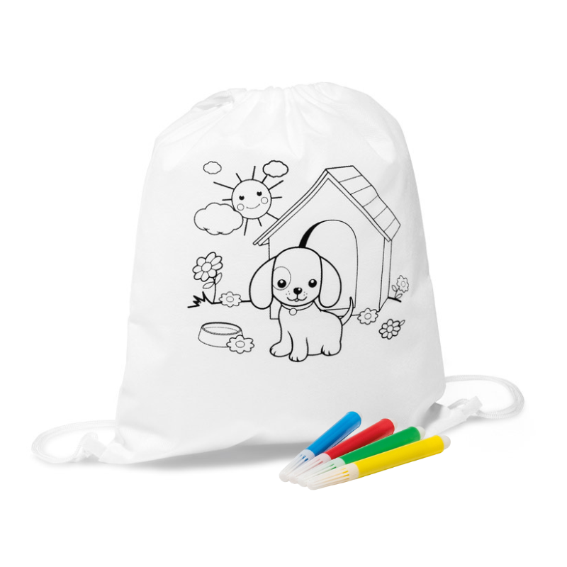 Children's Colouring Drawstring Bag