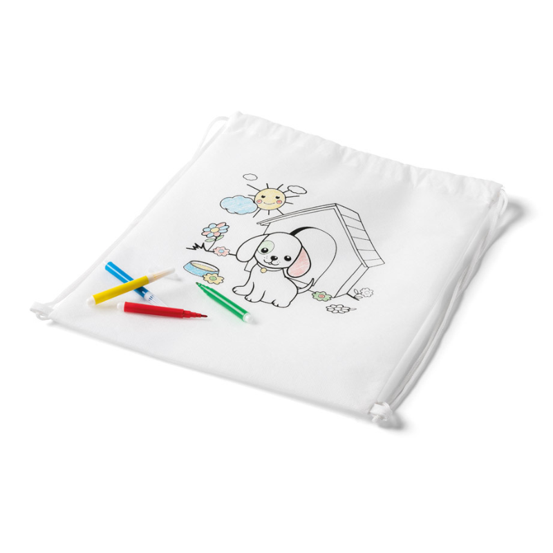 Children's Colouring Drawstring Bag