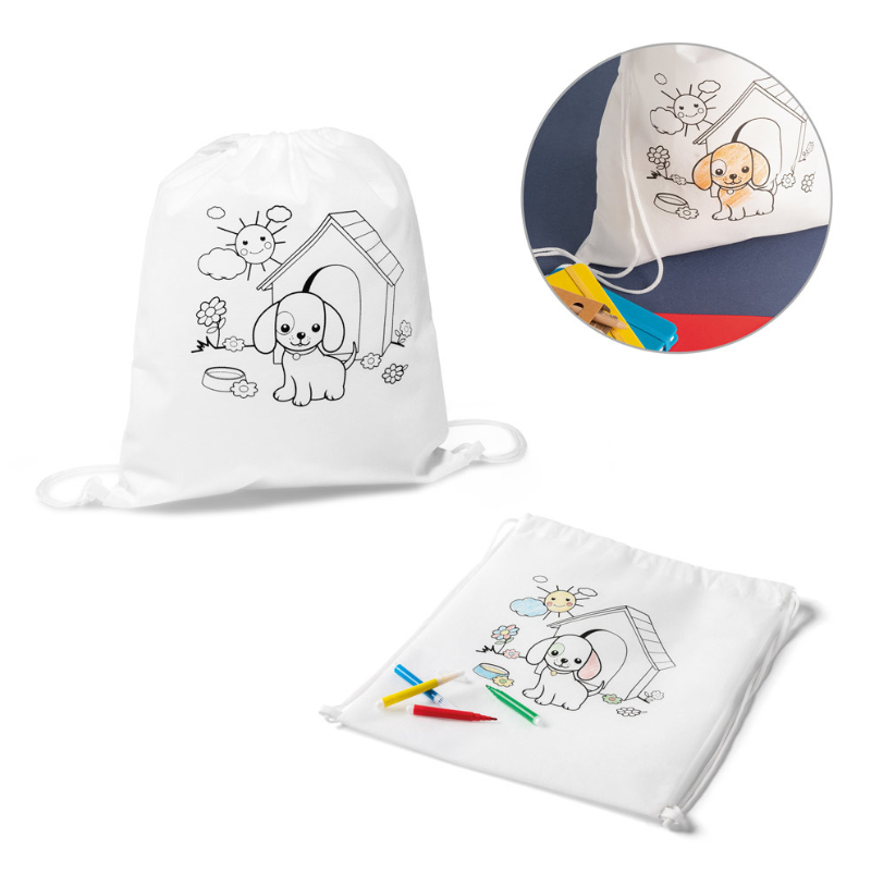 Children's Colouring Drawstring Bag