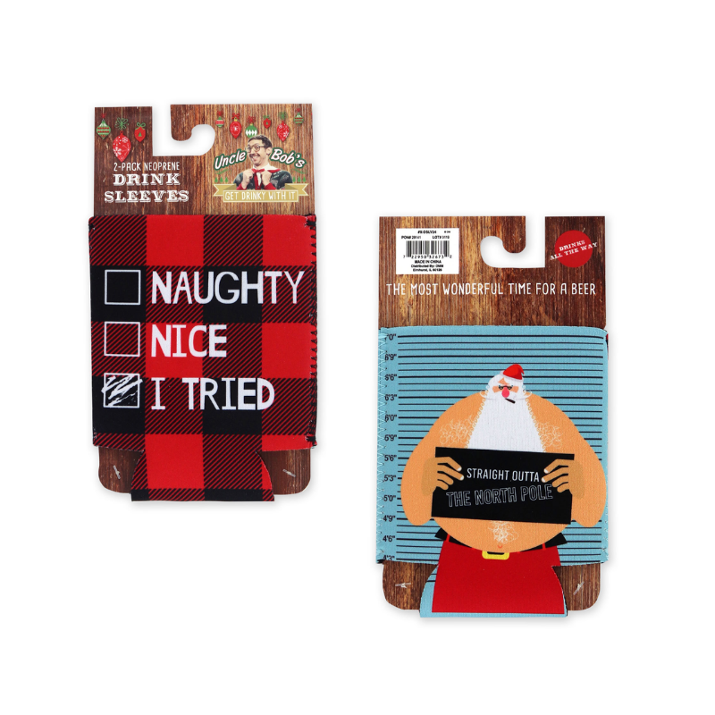 Christmas Drink Sleeve / Beer Koozie (2/Pack)