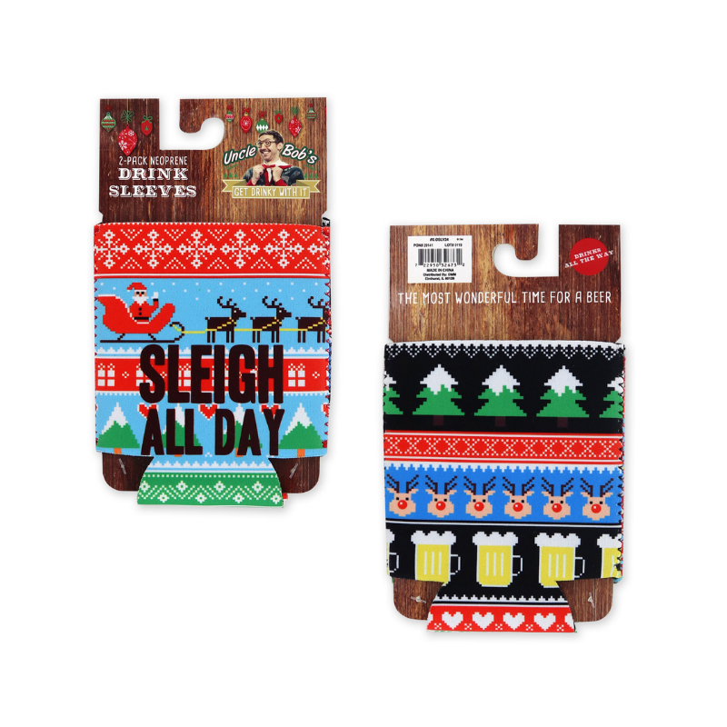 Christmas Drink Sleeve / Beer Koozie (2/Pack)