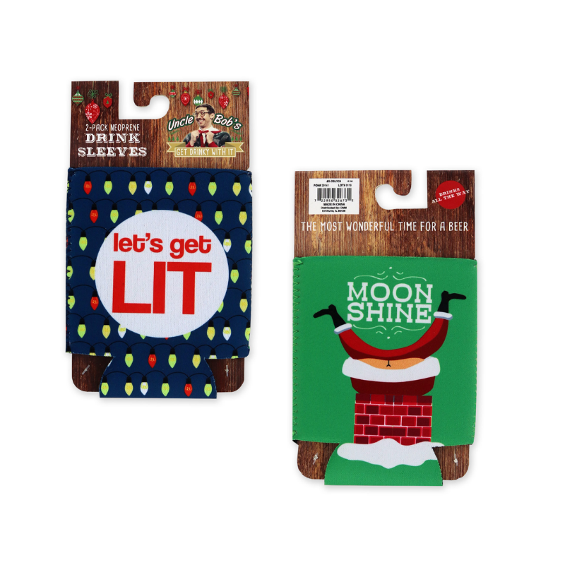 Christmas Drink Sleeve / Beer Koozie (2/Pack)