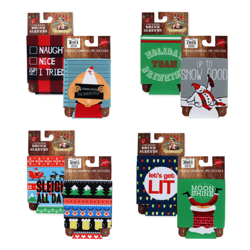 Christmas Drink Sleeve / Beer Koozie (2/Pack)