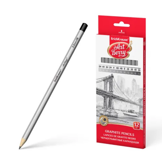 Erich Krause Art Hexagonal 5H-5B Graphite Pencil (12/Pack)