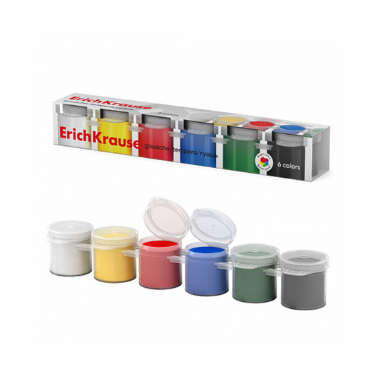 Erich Krause 15ml Gouache Paint Set (6 Colours/Pack)
