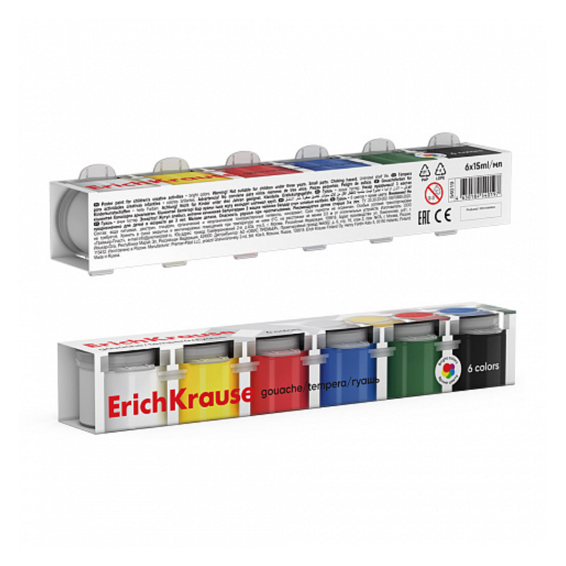 Erich Krause 15ml Gouache Paint Set (6 Colours/Pack)