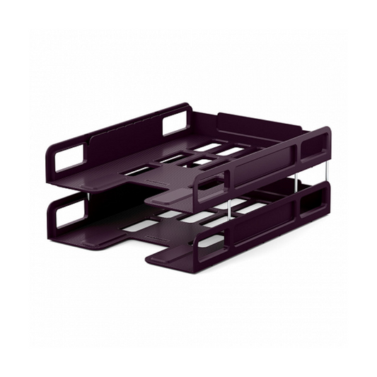 Erich Krause Techno 2 Tier Letter Trays - Purple