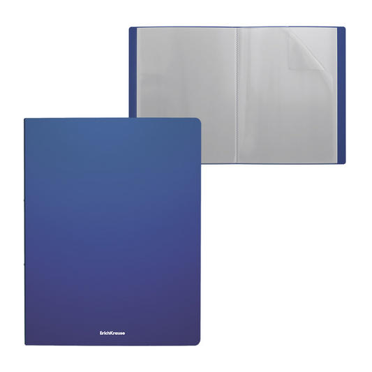 Erich Krause Matte Classic A4 30 Pocket Display Book - Blue
