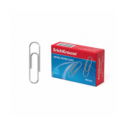 Erich Krause Metal 50mm Paper Clips (100/Pack)