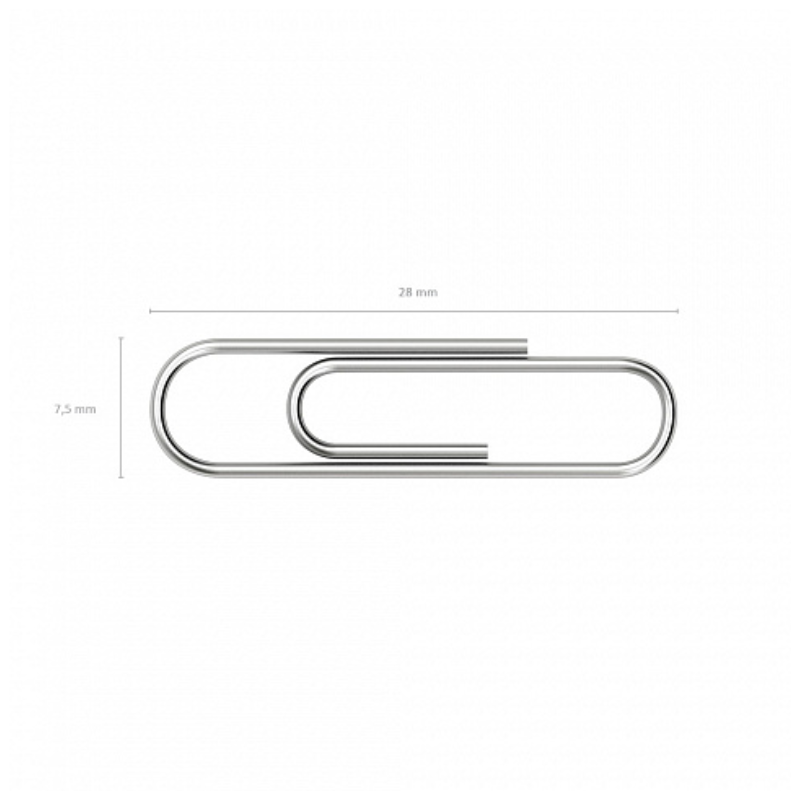Erich Krause 28mm Silver Paper Clips (200/Box)